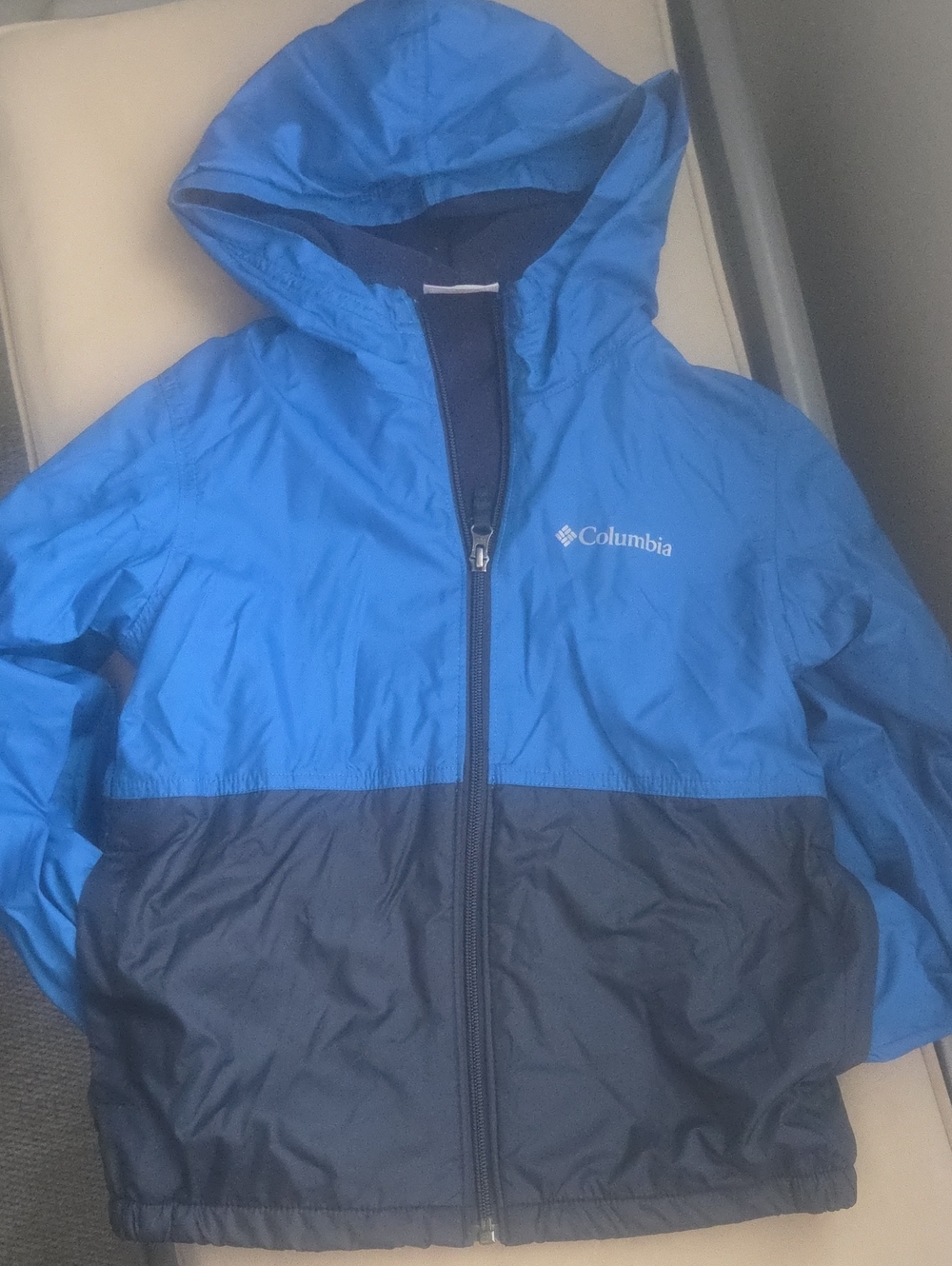 Columbia Kids Blue and Navy Hooded Coat